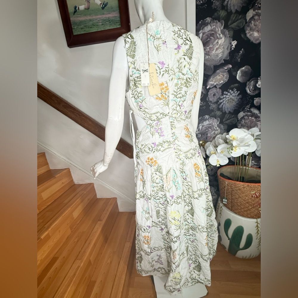 Anthropologie Forever That Girl Drop-Waist Floral Cutout Maxi Dress / size S - Picture 11 of 12